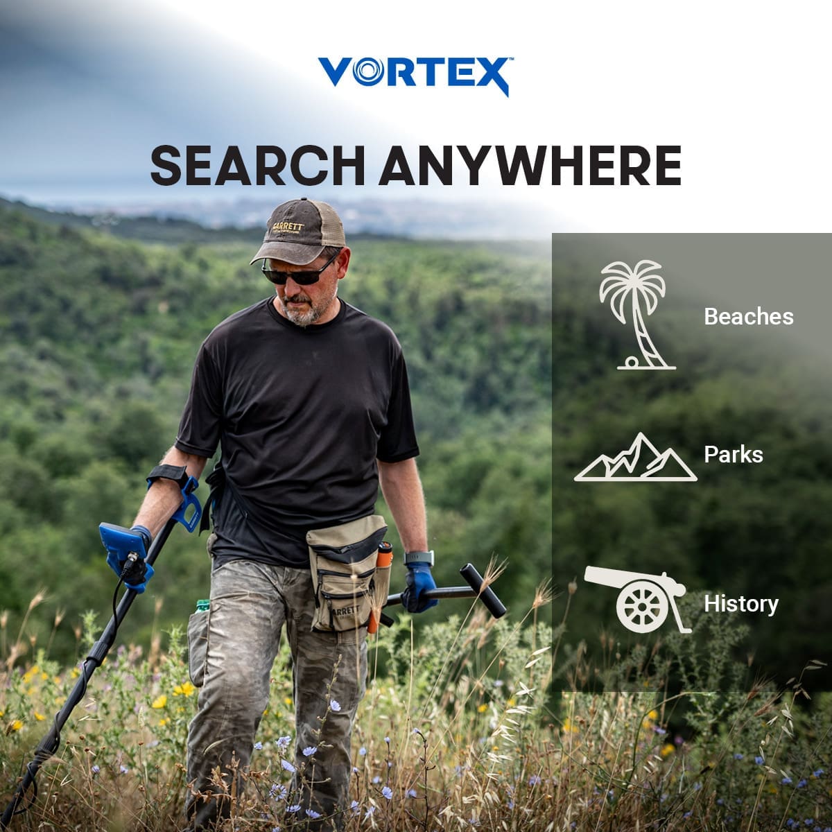 Rize Garrett Vortex VX5 Dedektör - Vortex ekran düzeni, hedef ID okumayı sade tutarak yeni kullanıcıyı hızlandırır.