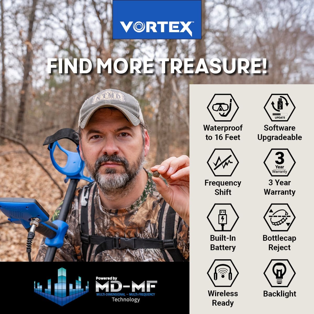 Rize Garrett Vortex VX7 Dedektör - Vortex VX7, sahil, park ve tarla arasında geçiş yapan kullanıcı için dengeli güç noktasıdır.
