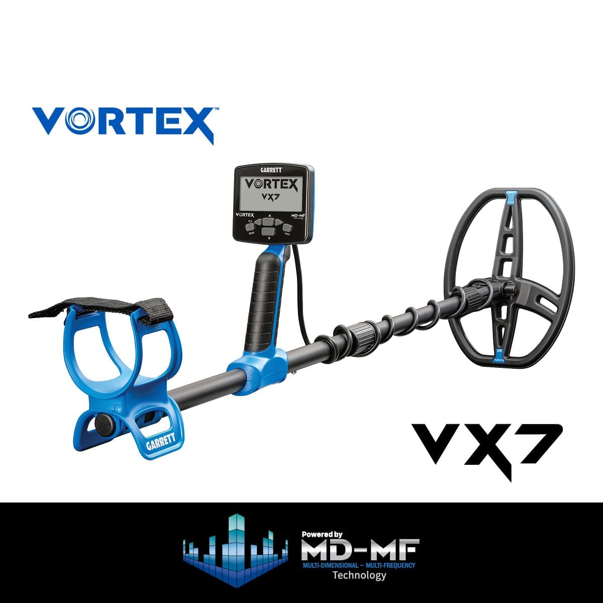 Rize Garrett Vortex VX7 Dedektör - Katlanabilir gövde, taşıma ve araç içinde saklama tarafında Vortex ailesinin pratik avantajıdır.